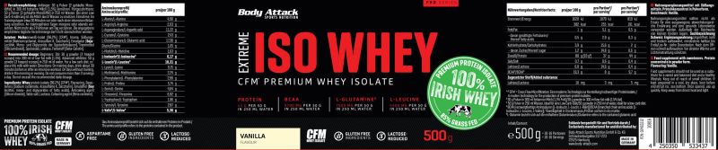 Body Attack Extreme ISO Whey, 500g Dose