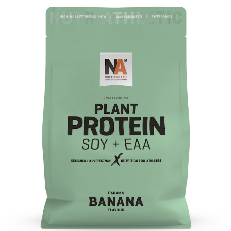 Nutriathletic - Plant Protein + EAA - Sojaprotein - Panama Banana Flavour, 800g